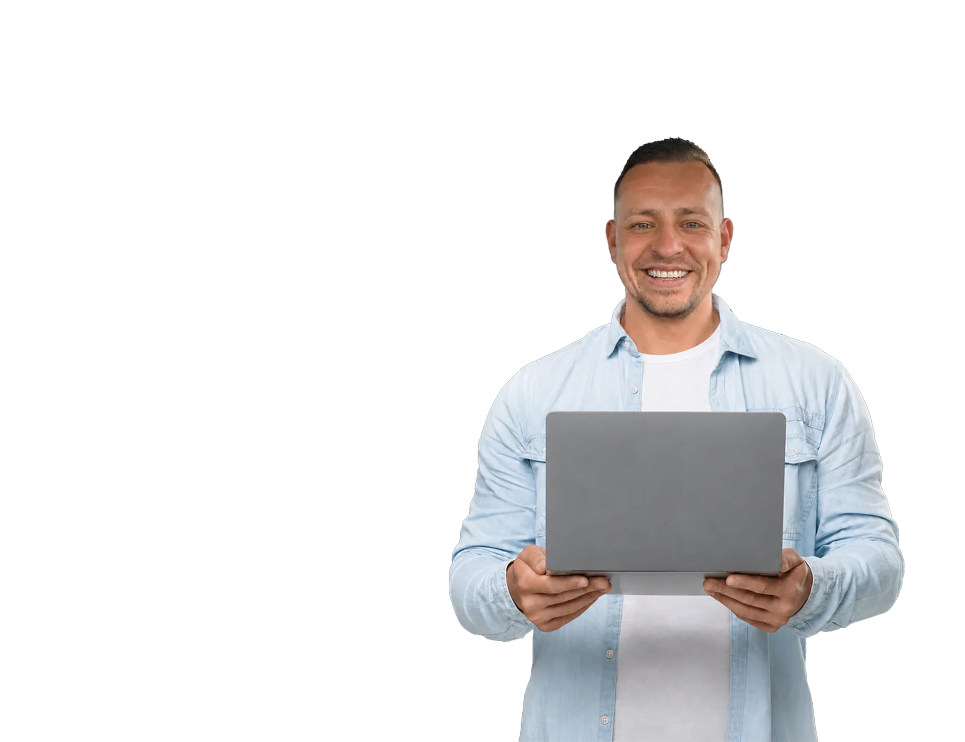 Artur Luft mit Laptop